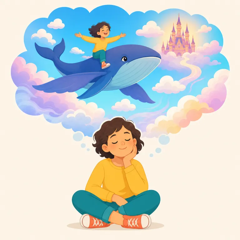 fantasize（空想する・動詞）の覚え方イラスト — fantasy を知っていれば覚えやすい語です