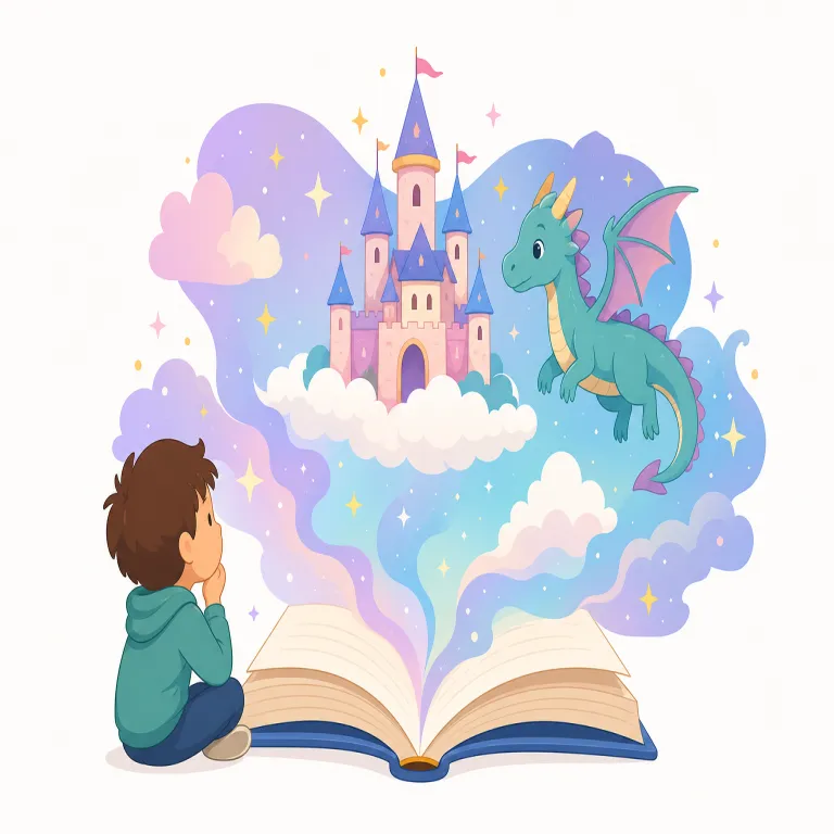 fantasy（ファンタジー・noun）の覚え方イラスト