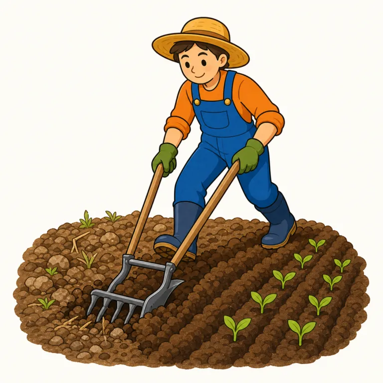 farm（耕作する・verb）の覚え方イラスト
