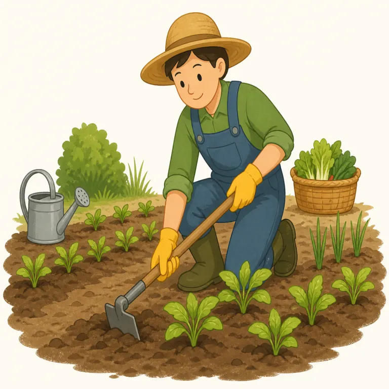 farm（農業を営む・verb）の覚え方イラスト