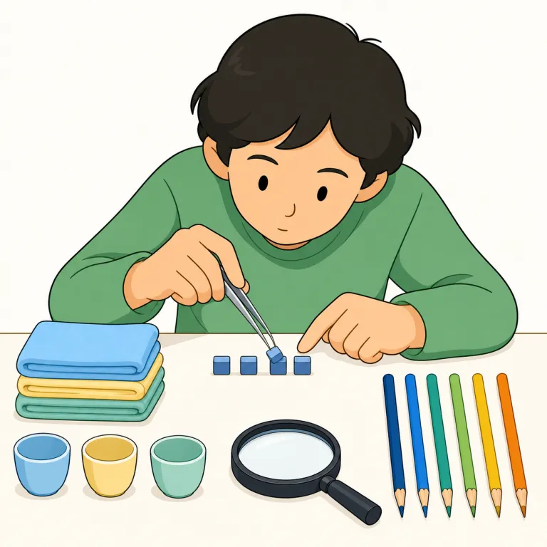 fastidious（几帳面な、細かいことにうるさい・形容詞）の覚え方イラスト — fastidious は「細かい基準に厳しい人」を思い浮かべると定着しやすい