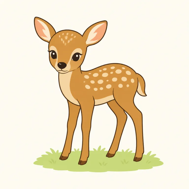 fawn（子鹿・noun）の覚え方イラスト