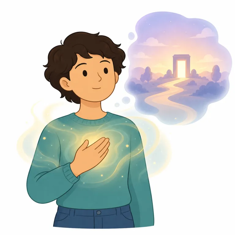 feeling（気持ち・名詞）の覚え方イラスト — この「feeling」は、体で受け取る「感覚」ではなく、心の中に生まれる「気持ち・感情」を表す用法です