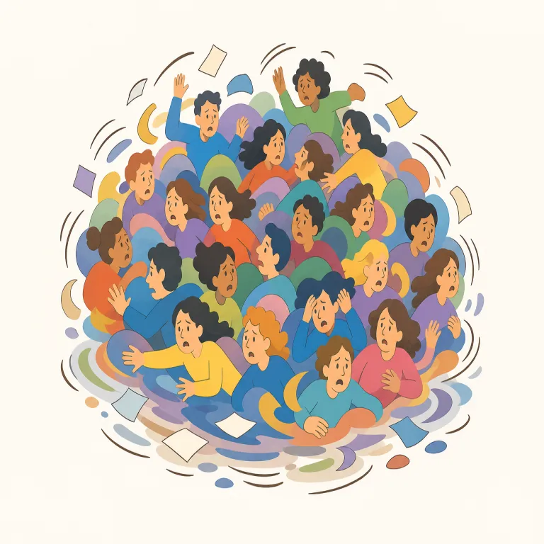 ferment（動揺・noun）の覚え方イラスト