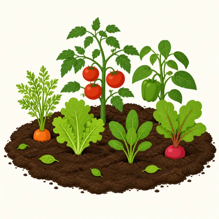 fertile（肥沃な・形容詞）の覚え方イラスト — fertile は fertile soil, fertile land のように、作物がよく育つ土地と結びつけると覚えやすい語です