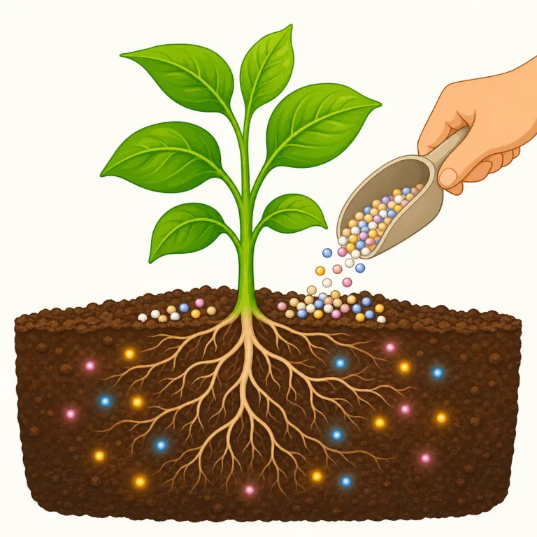 fertilization（施肥・noun）の覚え方イラスト