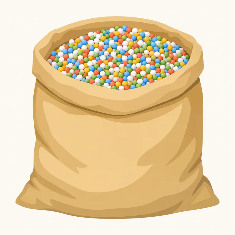 fertilizer（肥料・名詞）の覚え方イラスト — fertilizer は fertile（肥えた、実り豊かな）を知っていると覚えやすい語