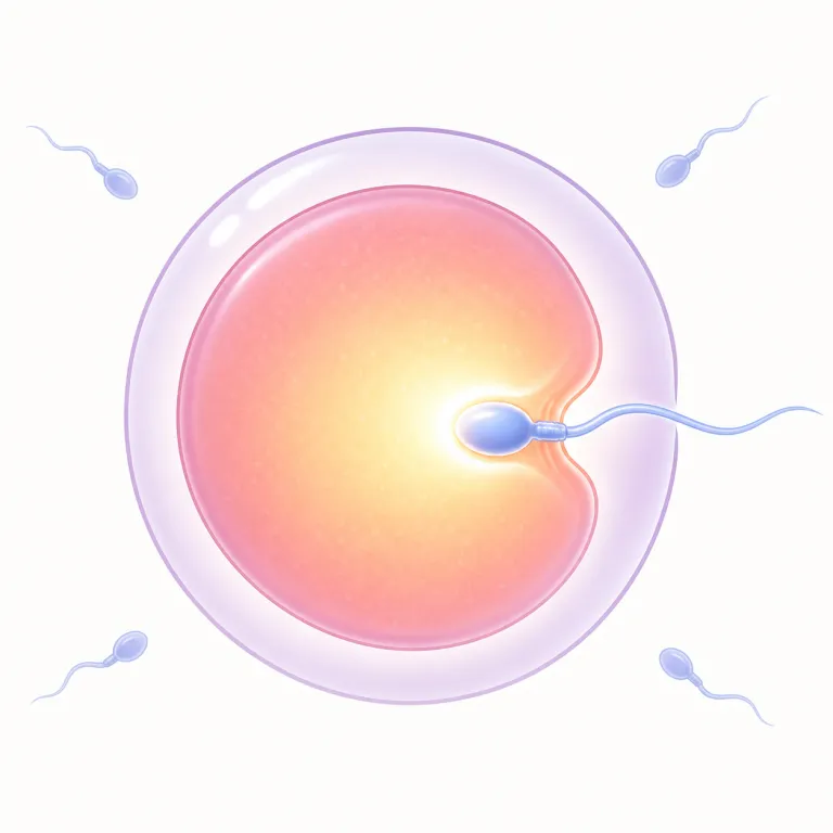 fertilizing（受精させる・動詞）の覚え方イラスト — fertilizing は fertilize「受精させる」の -ing 形です