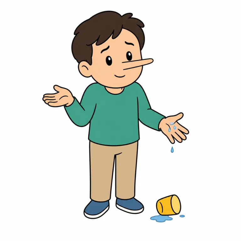 fib（小さな嘘・noun）の覚え方イラスト