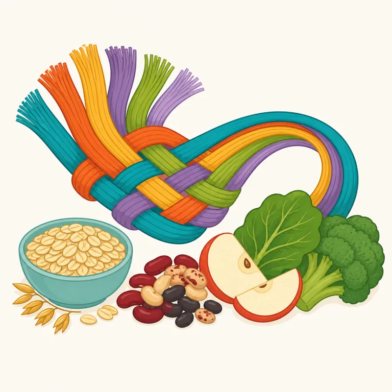 fiber（繊維、食物繊維・名詞）の覚え方イラスト — まず「細い糸のようなもの」という核を一つで覚えると広がります