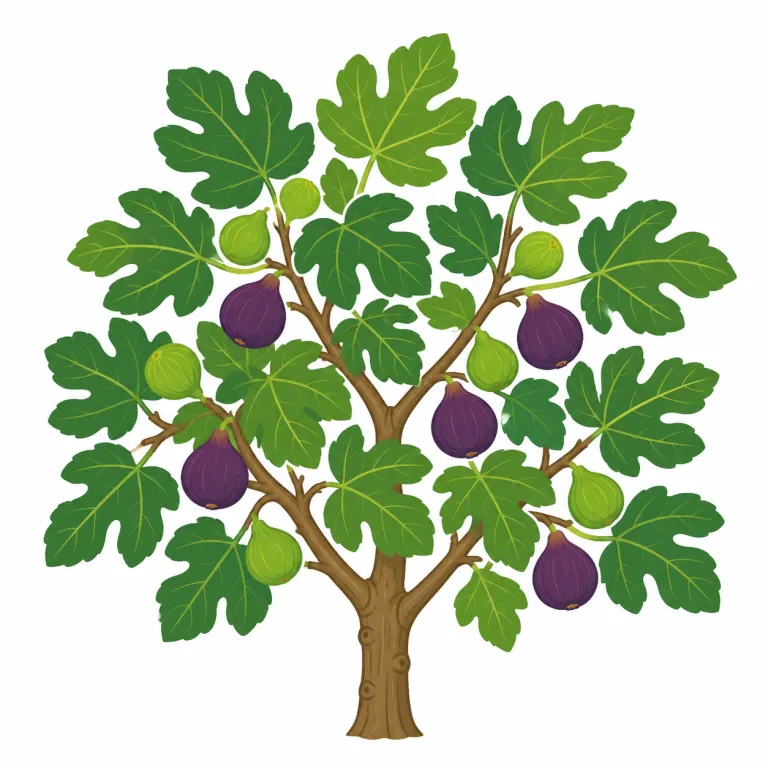 ficus（フィカス（イチジク）・noun）の覚え方イラスト