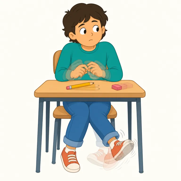 fidgetingの覚え方イラスト