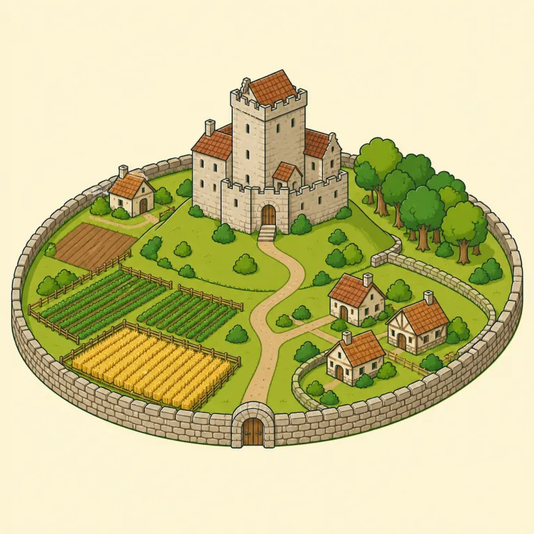 fiefdom（領地・noun）の覚え方イラスト