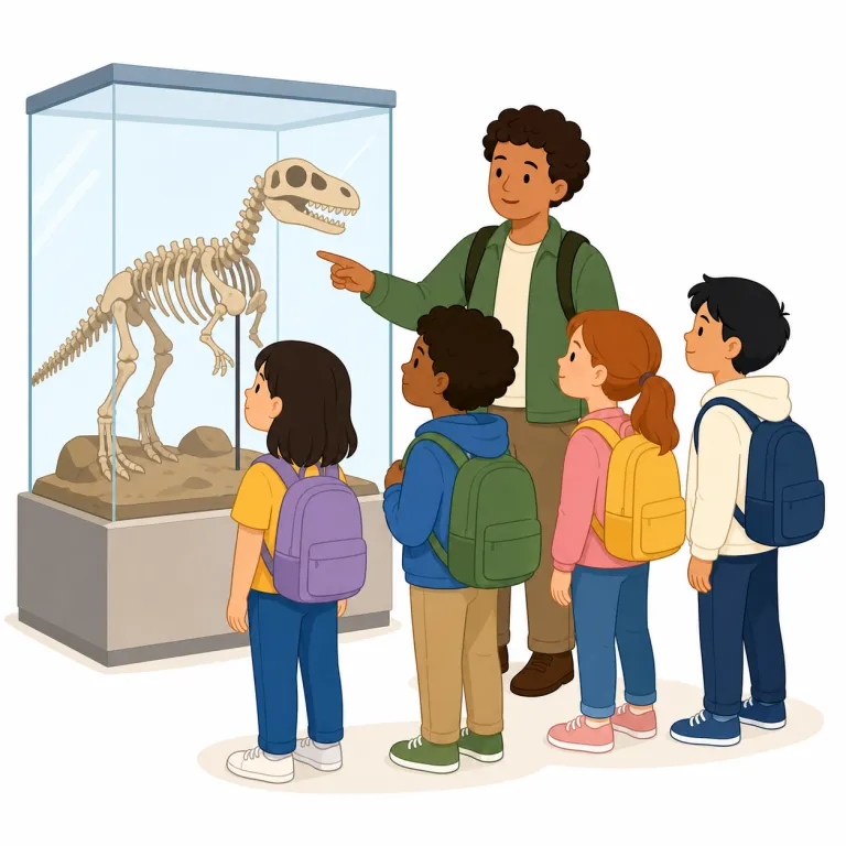 field trip（遠足・名詞）の覚え方イラスト — field をまず「教室の外の現場」と押さえると覚えやすいです