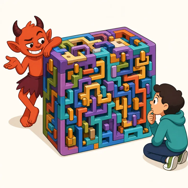 fiendishly（悪魔のように・副詞）の覚え方イラスト — まず fiendish をひとかたまりで覚えるとよいです