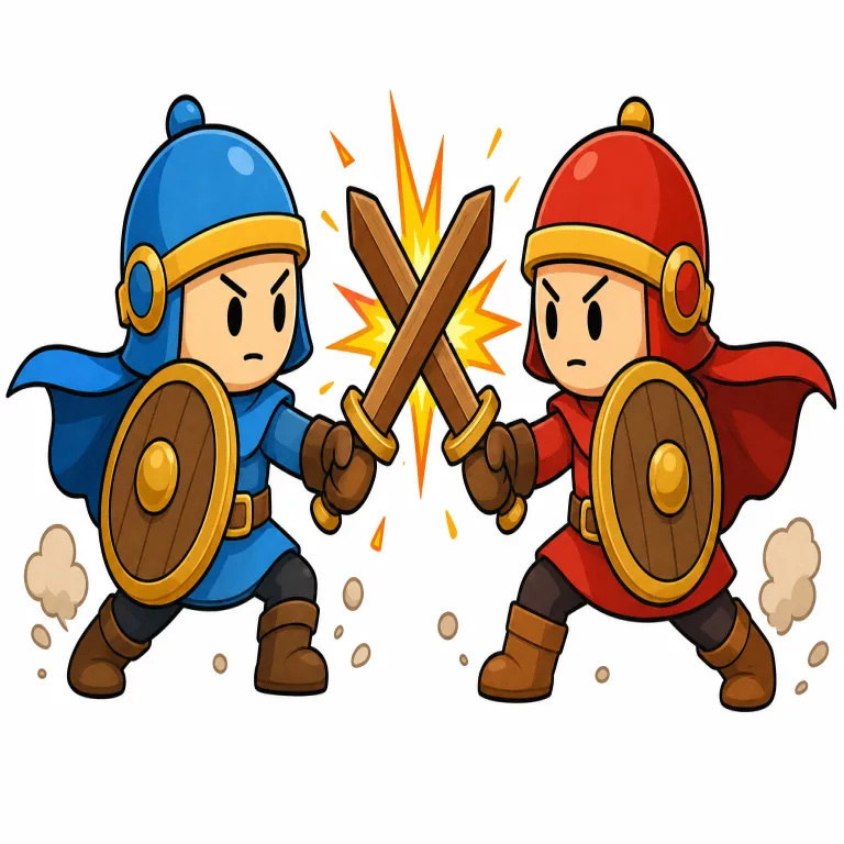 fight（戦い・noun）の覚え方イラスト