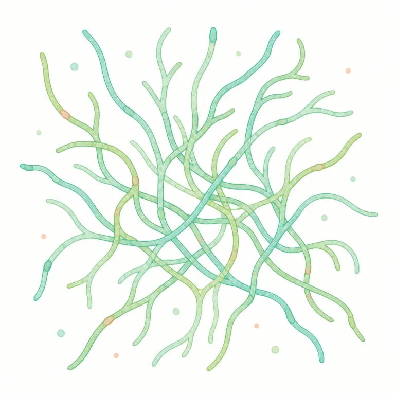 filamentous（糸状の・形容詞）の覚え方イラスト — まず基点は filament「細い糸・繊維」
