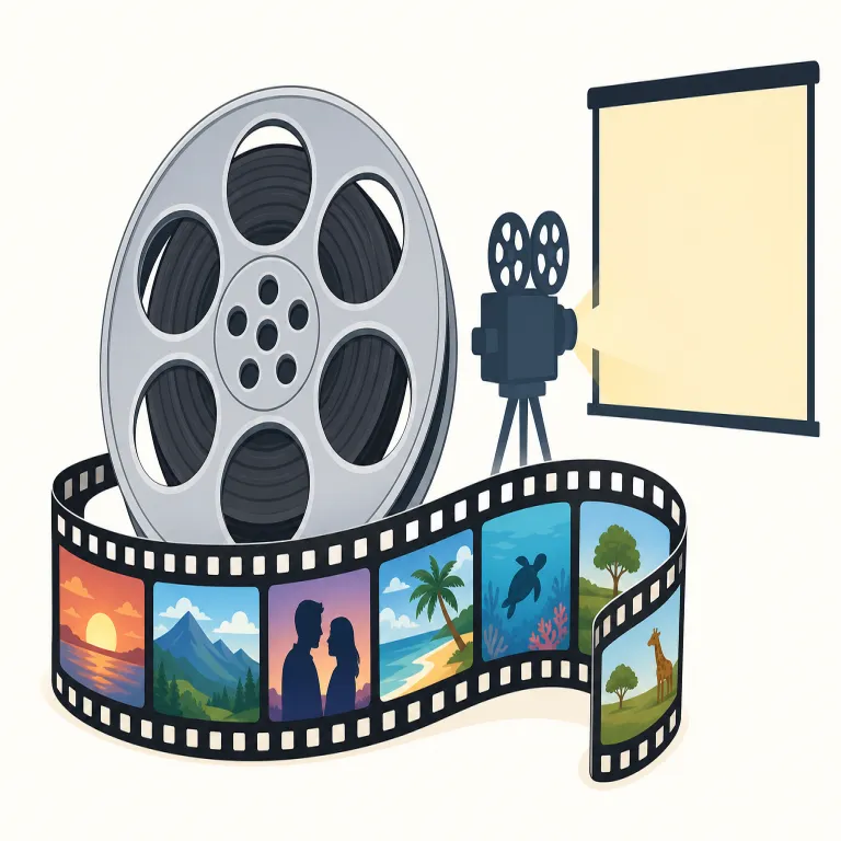 film（映画・名詞）の覚え方イラスト — film の出発点は、写真を感光させる薄い膜・フィルム