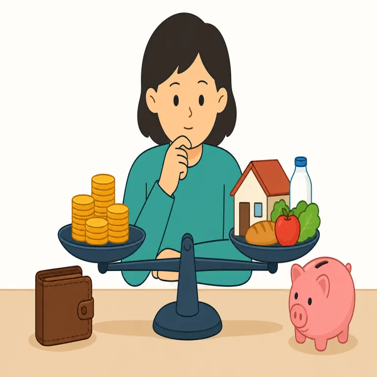 financially（経済的に・副詞）の覚え方イラスト — financially は financial（お金・財政の）に -ly が付いた副詞で、「金銭面で見ると」と頭に置くと使いやすい