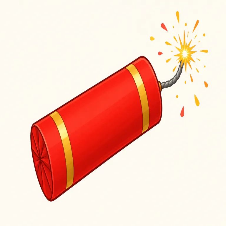 firecracker（爆竹・名詞）の覚え方イラスト — fire + crack(er) で覚えると定着しやすい