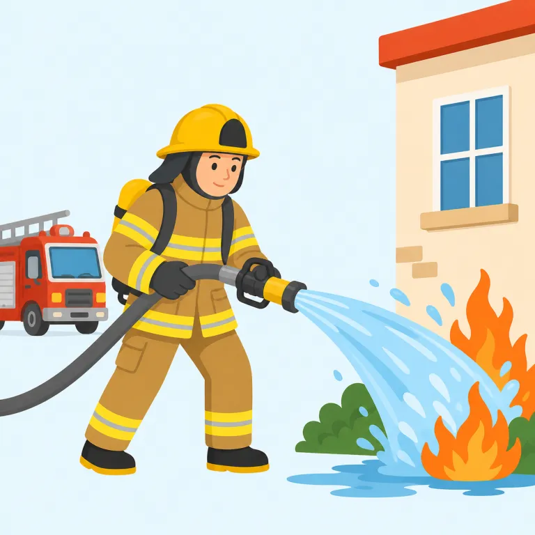 firefightingの覚え方イラスト