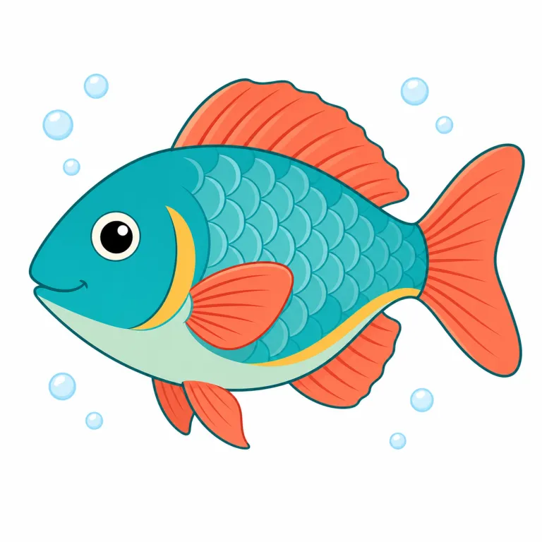 fish（魚類・名詞）の覚え方イラスト — kick は「蹴る」、around は「周りに、あちこちへ」
