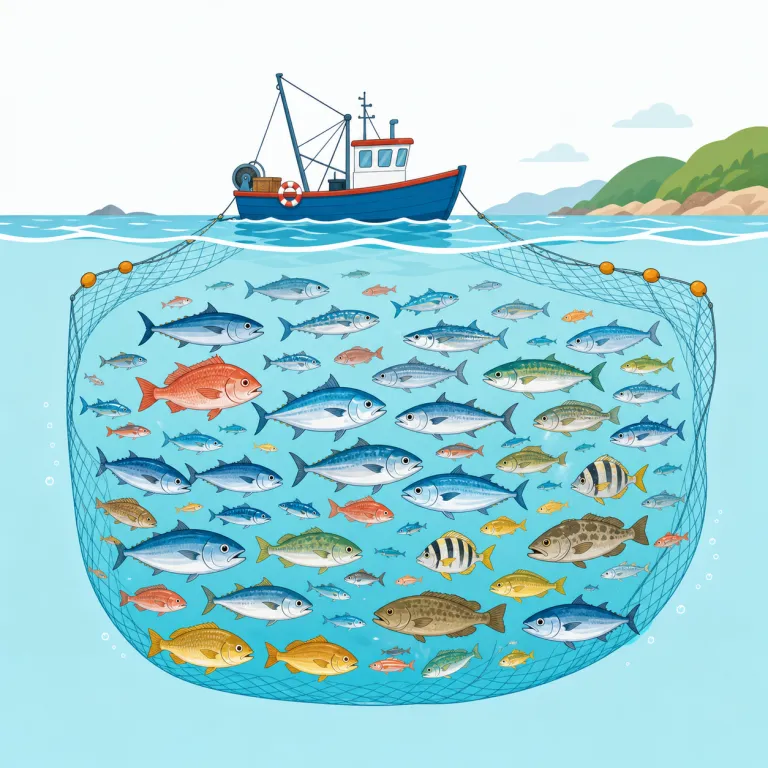 fishery（漁業・名詞）の覚え方イラスト — fish が分かれば中心はすぐつかめます