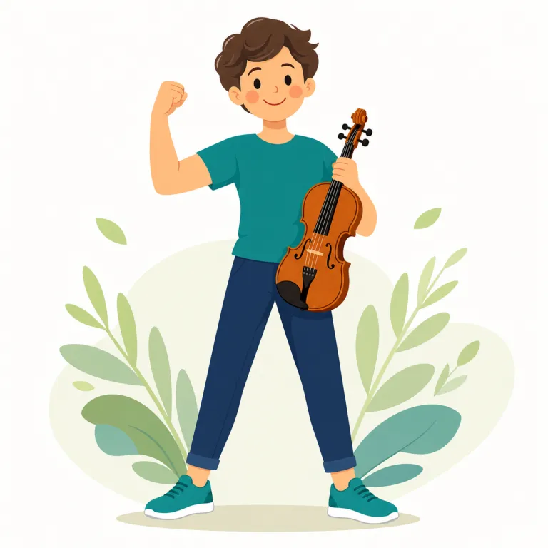 fit as a fiddle（絶好調・イディオム）の覚え方イラスト — まず fit を「健康な・調子がよい」で押さえると、fitness や keep fit と自然につながります