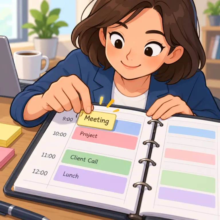 fit in（組み入れる・phrasal_verb）の覚え方イラスト