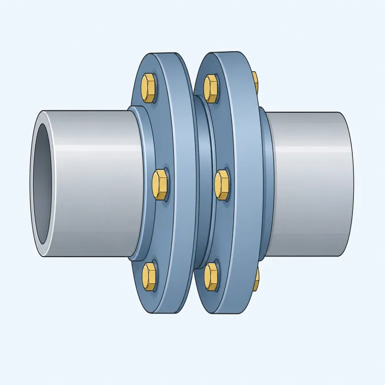 flange（フランジ・名詞）の覚え方イラスト — flange は「管や軸の先端についた、つなぐための縁・出っ張り」と機能で覚えると残りやすい語です