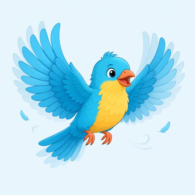 flap（羽ばたく、ぱたぱた動く・動詞）の覚え方イラスト — flap は翼や平たい物が上下・前後にぱたぱた動くことを表す