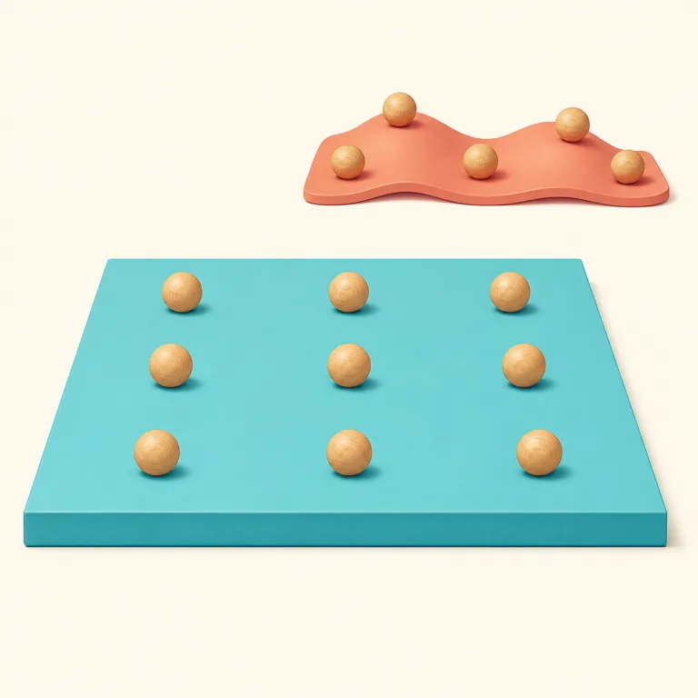 flatness（単調さ・名詞）の覚え方イラスト — flat は「平らな」だけでなく、声・表情・展開について「抑揚がない、精彩を欠く」という意味でも使われます