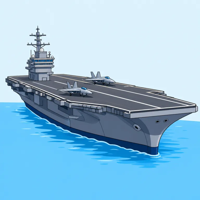 flattop（空母（の俗称）・noun）の覚え方イラスト