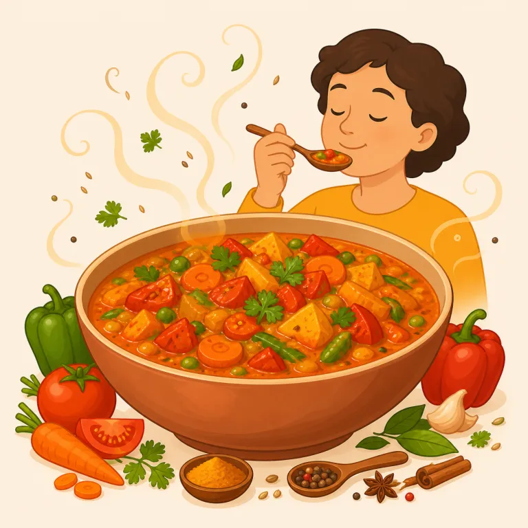 flavorful（風味豊かな・形容詞）の覚え方イラスト — flavor + -ful で「風味がたっぷりある」と分けると覚えやすいです