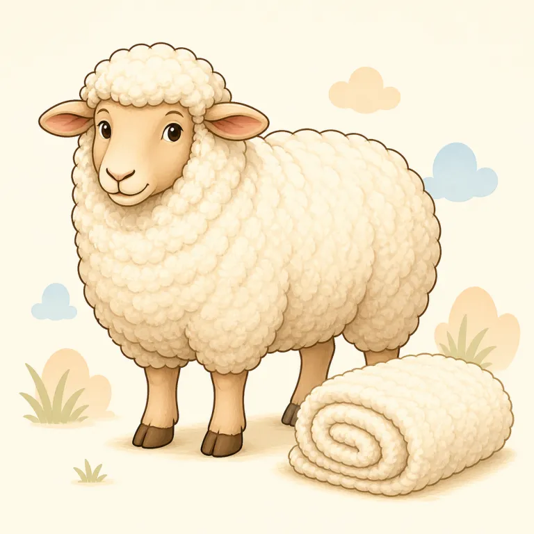 fleece（羊毛、フリース・名詞）の覚え方イラスト — まず `fleece jacket` やアウトドアの防寒着を思い浮かべると定着しやすいです