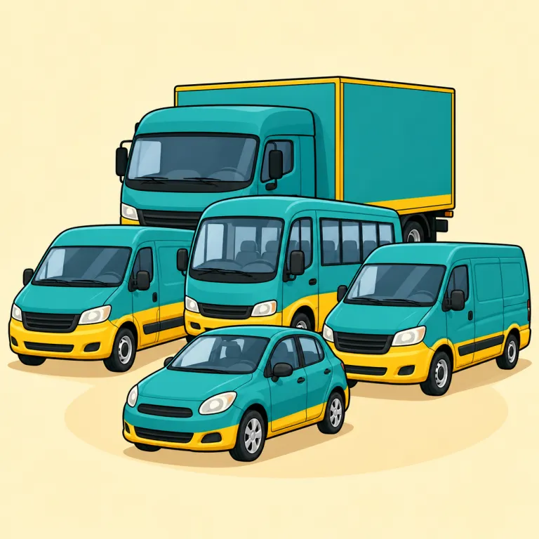 fleet（保有車両・noun）の覚え方イラスト