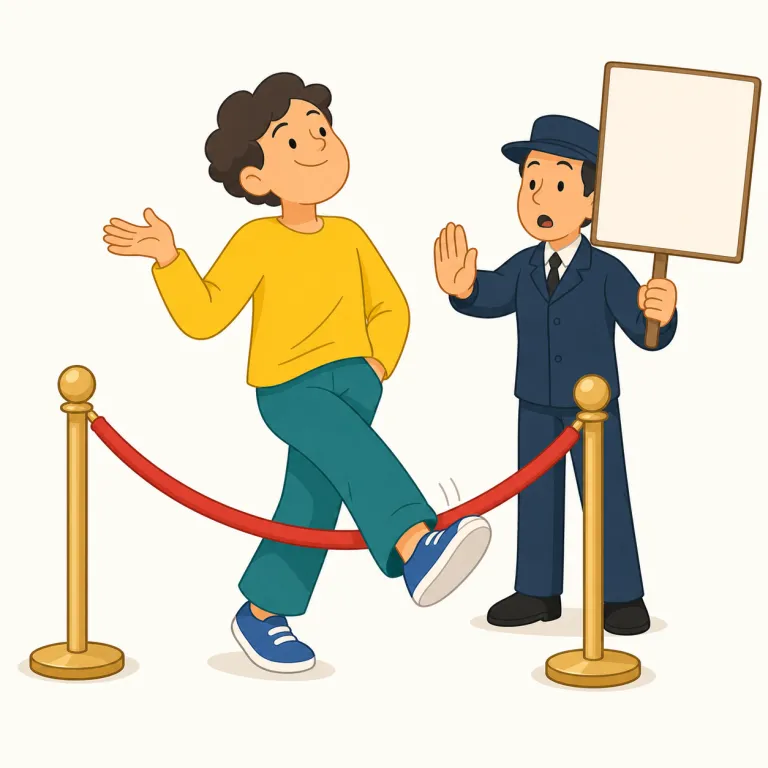 flout（無視する・動詞）の覚え方イラスト — この「無視する」は、flout の「規則を破る、従わない」という基本義とは別に、相手や権威を軽んじて公然と無視する感じを押さえるための意味です
