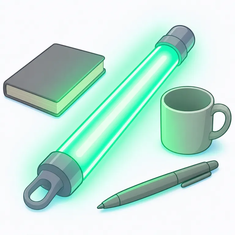 fluorescent（蛍光の・形容詞）の覚え方イラスト — `fluorescent light`（蛍光灯）と `fluorescent marker`（蛍光ペン）をセットで覚えるのが近道