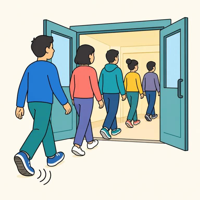 footfall（足音、（店や施設などの）来客数・noun）の覚え方イラスト