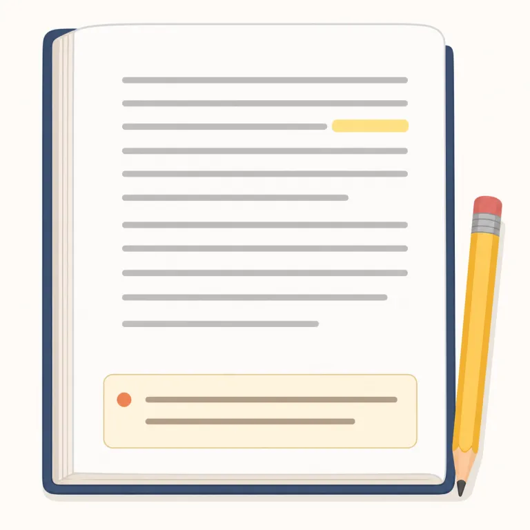 footnote（脚注・名詞）の覚え方イラスト — foot はここでは「ページの足元」、note は「注記」