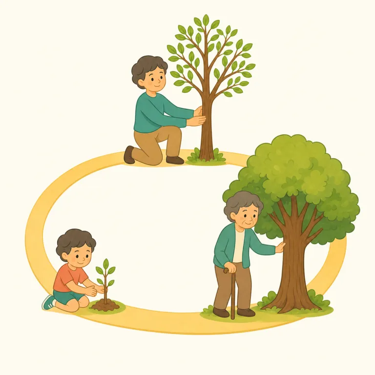 for life（一生・イディオム）の覚え方イラスト — 文字通り「命(for life)ある限り」が原義