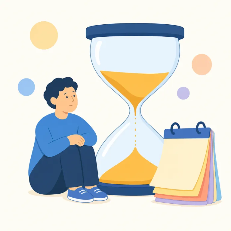 for some time（しばらくの間、かなりの間・イディオム）の覚え方イラスト — 3語をそのまま積み上げて「for（〜の間）+ some（ある程度の）+ time（時間）」と見れば、細かい長さは決めずに“ある期間ずっと”という感覚…