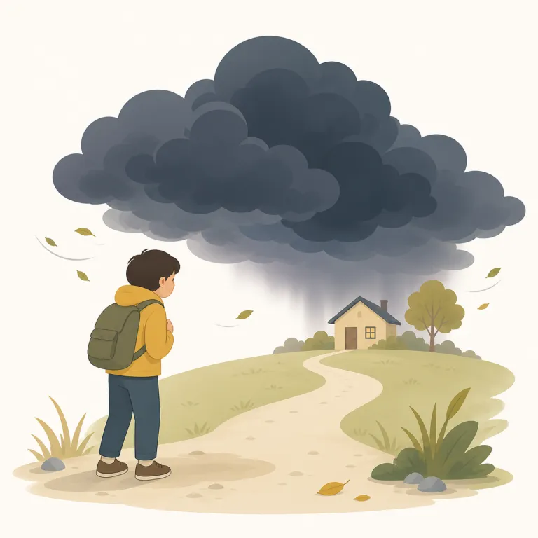 foreboding（不吉な・adjective）の覚え方イラスト