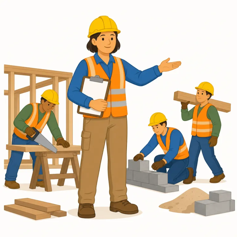 foreman（職長・名詞）の覚え方イラスト — このエントリでは `foreman` を「職長」として覚えます