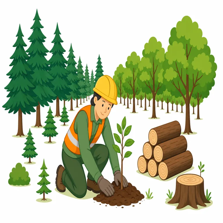 forestryの覚え方イラスト