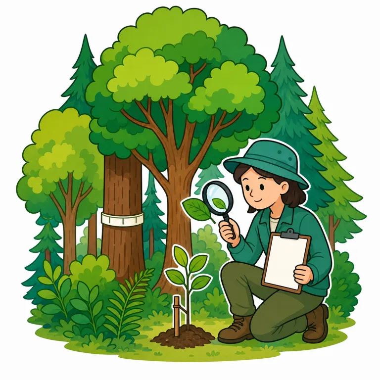 forestry（森林学・noun）の覚え方イラスト