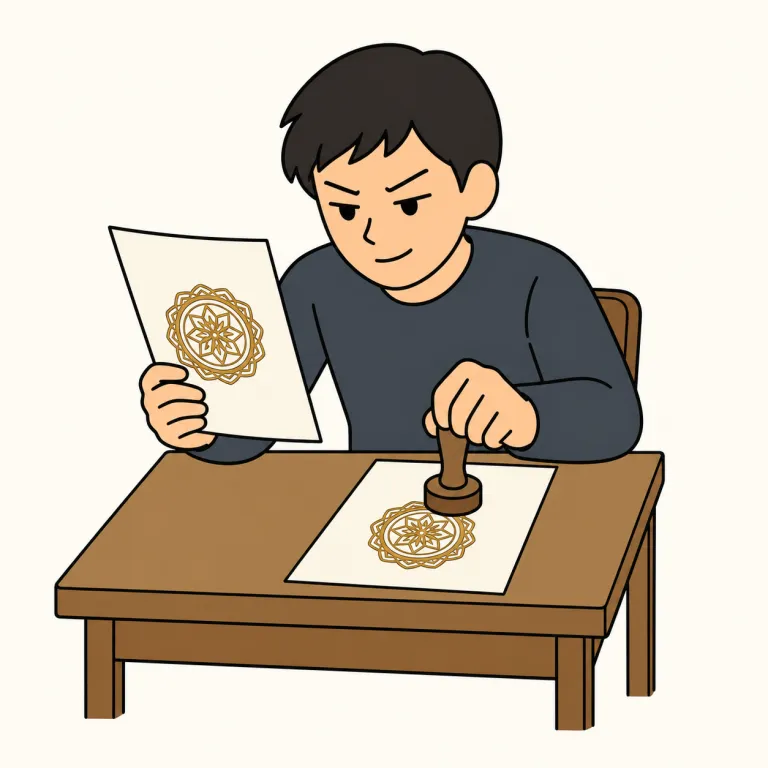 forger（偽造者・noun）の覚え方イラスト