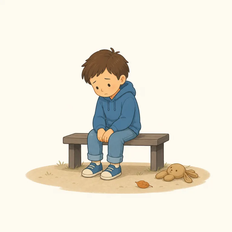 forlorn（心細い、寂しげな、見捨てられたような・形容詞）の覚え方イラスト — lonely を強く、やや文学的にした感じと覚えると定着しやすい
