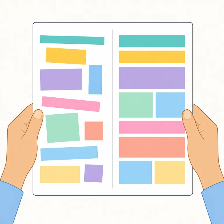 format（形式・名詞）の覚え方イラスト — format は「中身をどう並べ、どんな型で見せるか」を表す語として覚えるとよい