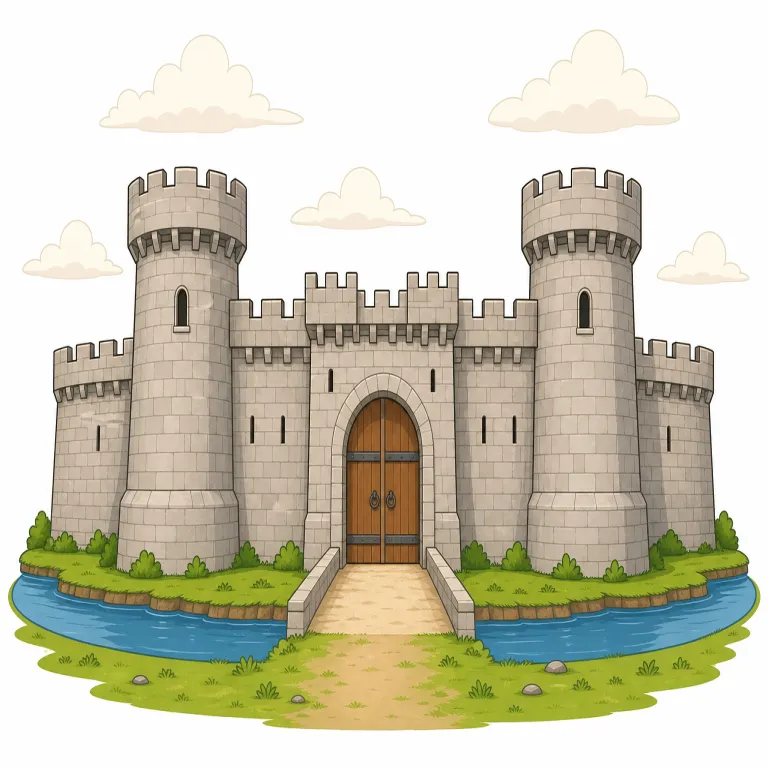 fortification（要塞・noun）の覚え方イラスト